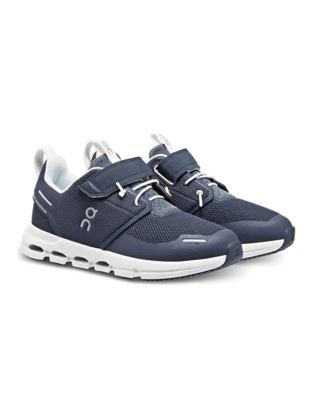 On Cloud Kids Navy Athletic Sneakers US 12.5K Velcro & Lace Lightweight Shoes